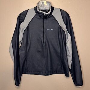 Marmot Women’s Windstopper 1/2 Zip Pullover Jacket Size Medium Black Gray